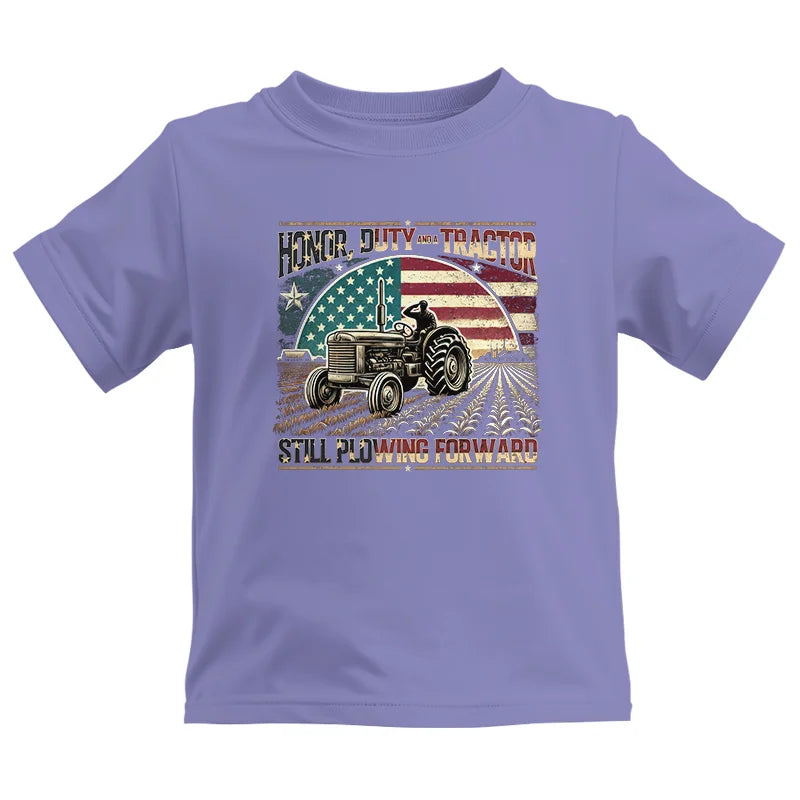 Image of Veteran Farmer Honor Duty And A Tractor 1 - Kids Heavy Cotton™ Tee