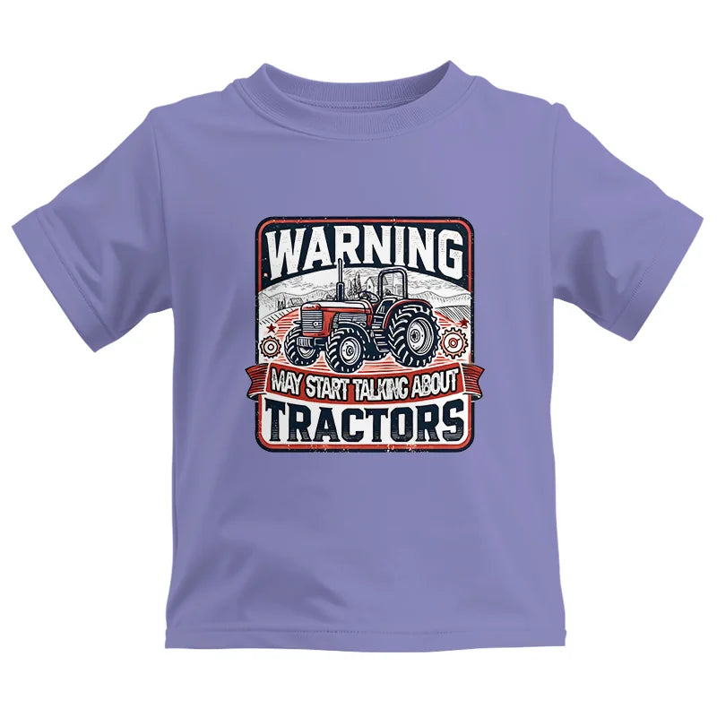 Image of Warning May Start Talking About Tractors - Kids Heavy Cotton™ Tee