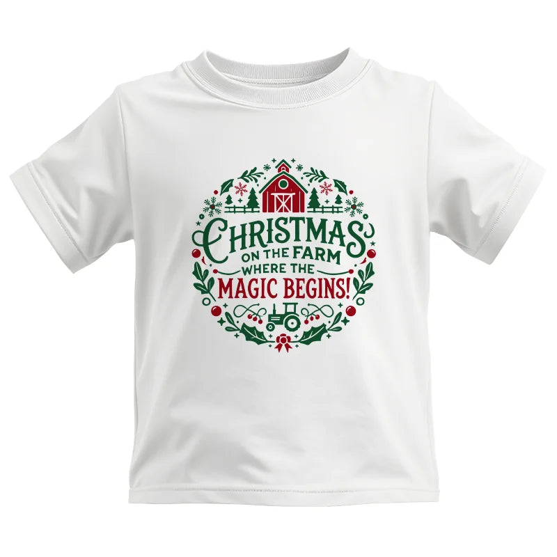 Christmas on the Farm Where the Magic Begins! 2 - Kids Heavy Cotton™ Tee