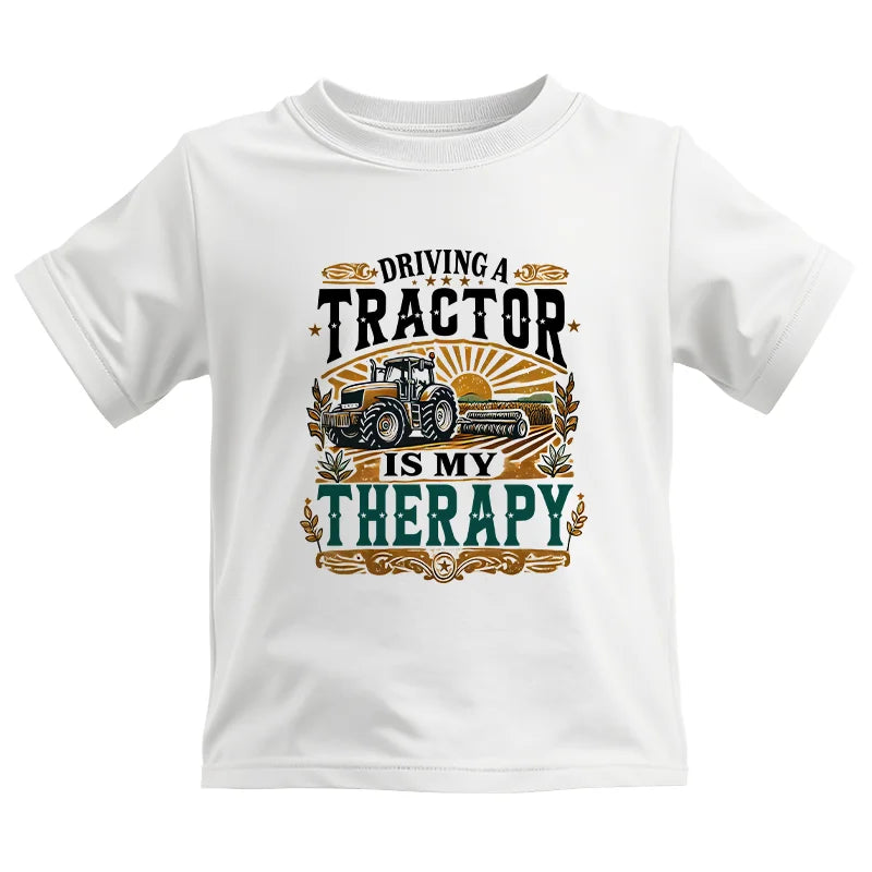 Image of Driving A Tractor Is My Therapy - Kids Heavy Cotton™ Tee