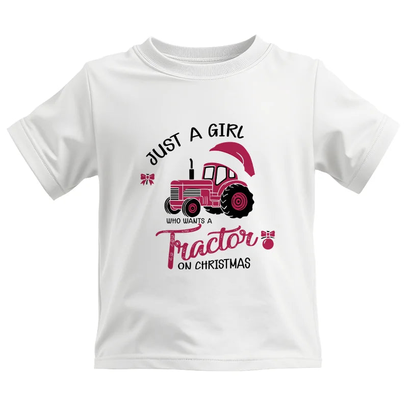 Image of Just A Girl Who Want A Tractor On Christmas - Kids Heavy Cotton™ Tee