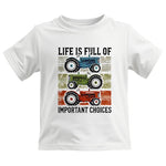 Life Is Full Of Important Choices 3 - Kids Heavy Cotton™ Tee