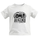 Never Underestimate An Old Men With A Tractor - Kids Heavy Cotton™ Tee