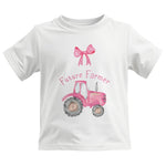 Pink Tractor For Future Farmer - Kids Heavy Cotton™ Tee