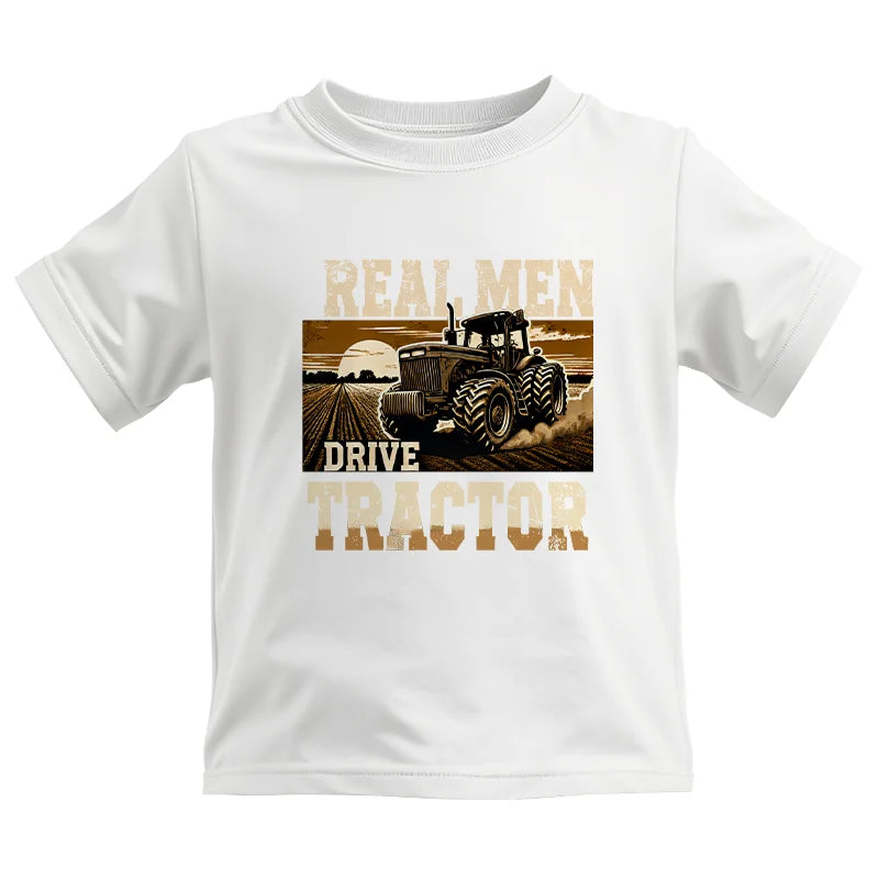 Image of Real Men Drive Tractor - Kids Heavy Cotton™ Tee