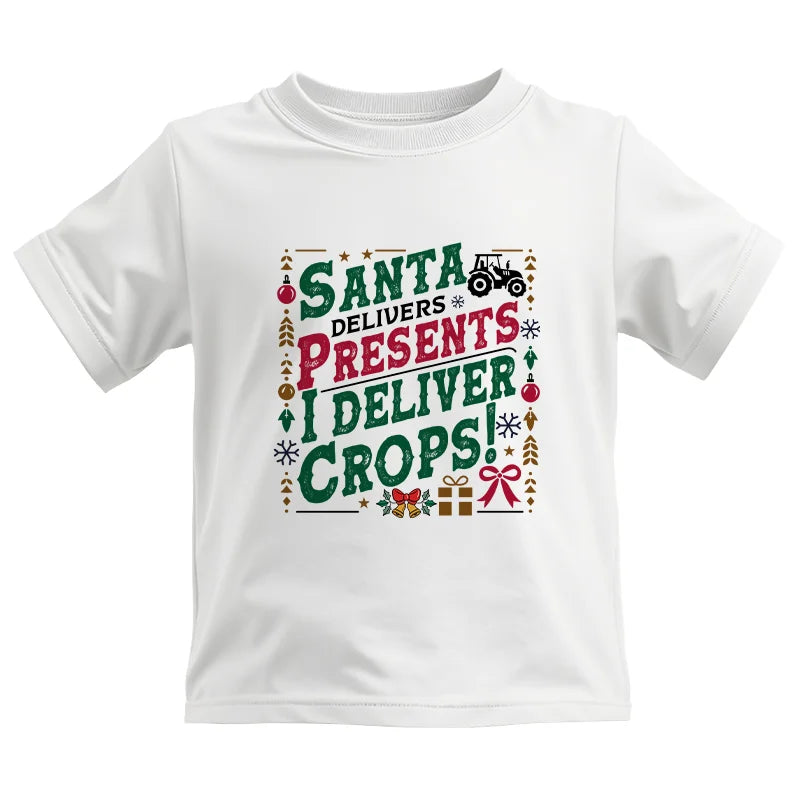 Image of Santa Deliver Present I Deliver Crops! - Kids Heavy Cotton™ Tee