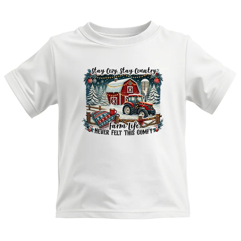 Stay Cozy_Stay Country_Farm Life Never Felt This Comfy 3 - Kids Heavy Cotton™ Tee