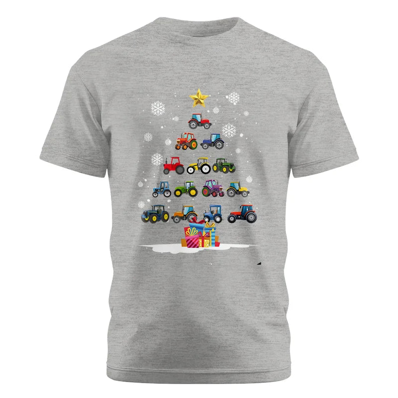 Christmas Tractor Tree - Unisex Cotton Crew Tee