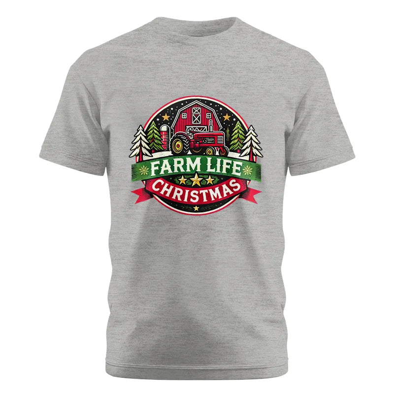 Image of Farm Life Christmas 3 - Unisex Cotton Crew Tee