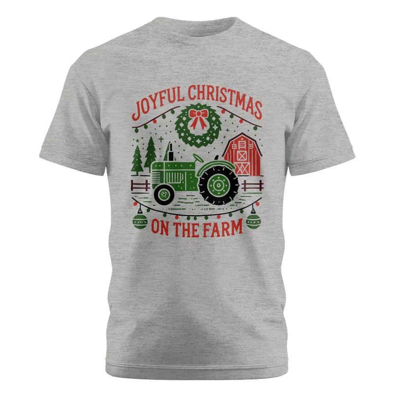 Image of Joyful Christmas On The Farm 3 - Unisex Cotton Crew Tee