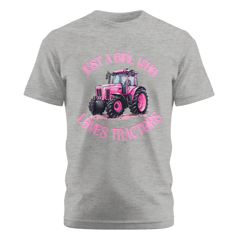 Image of Just A Girl Who Loves Tractors 1 - Unisex Cotton Crew Tee