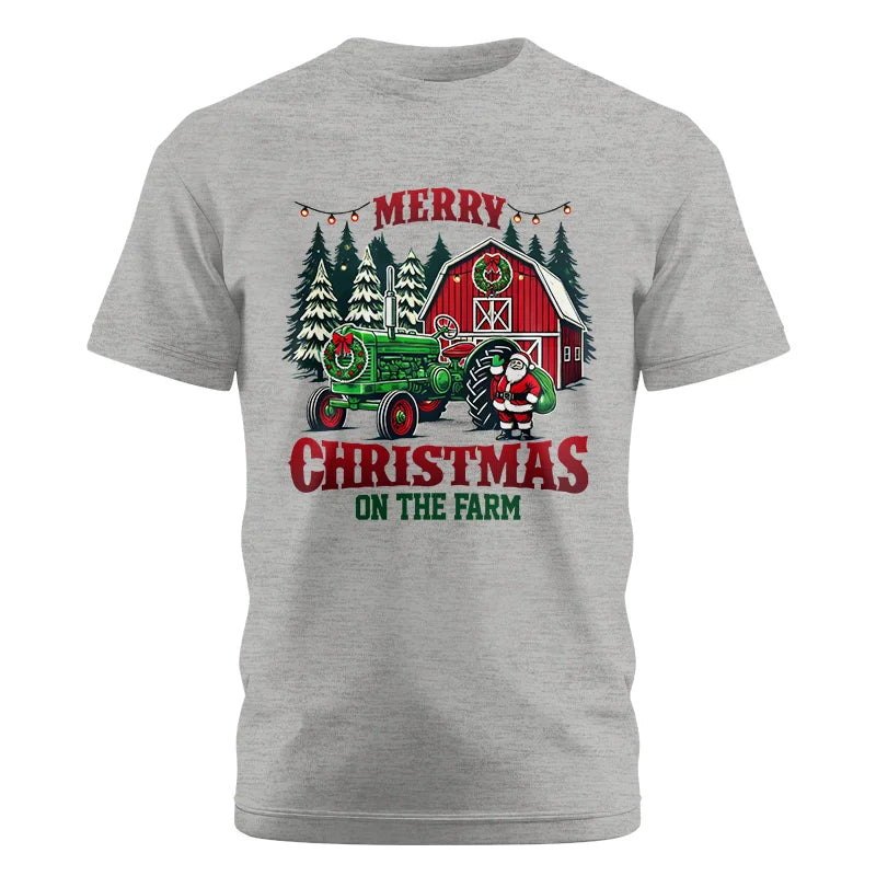 Image of Merry Christmas On The Farm 3 - Unisex Cotton Crew Tee