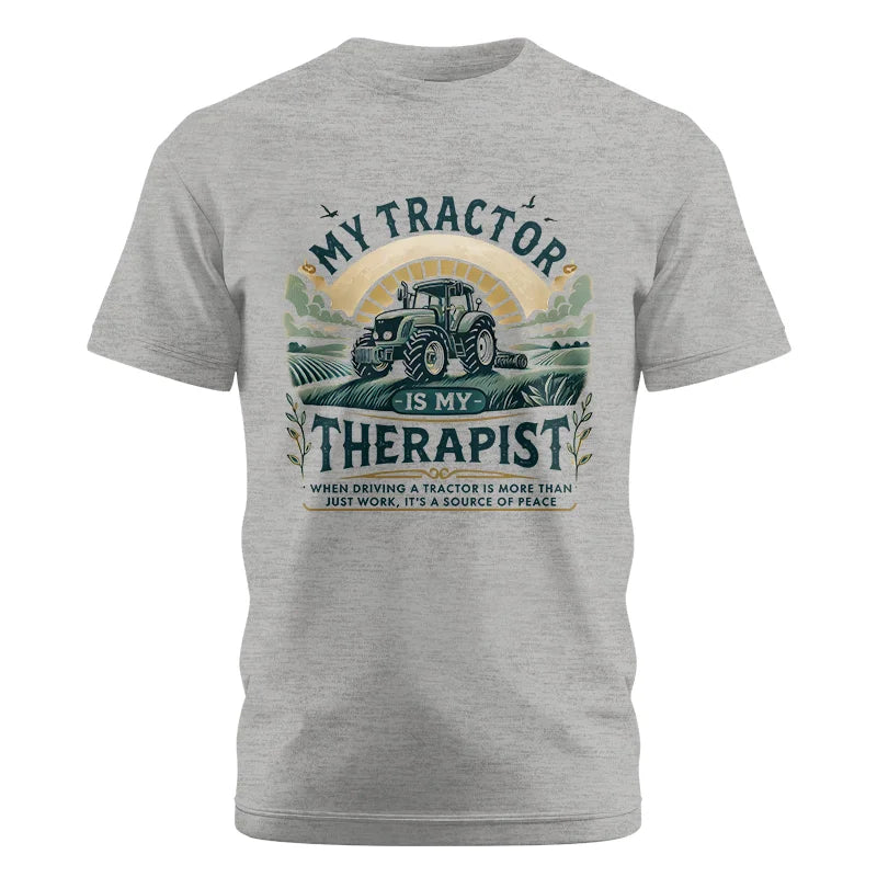 My Tractor Is My Therapist - Unisex Cotton Crew Tee