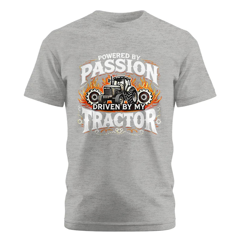 Image of Powered By Passion Driven By My Tractor 1 - Unisex Cotton Crew Tee