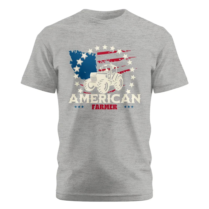 Proud To Be An American Farmer Citizen Veteran - Unisex Cotton Crew Tee