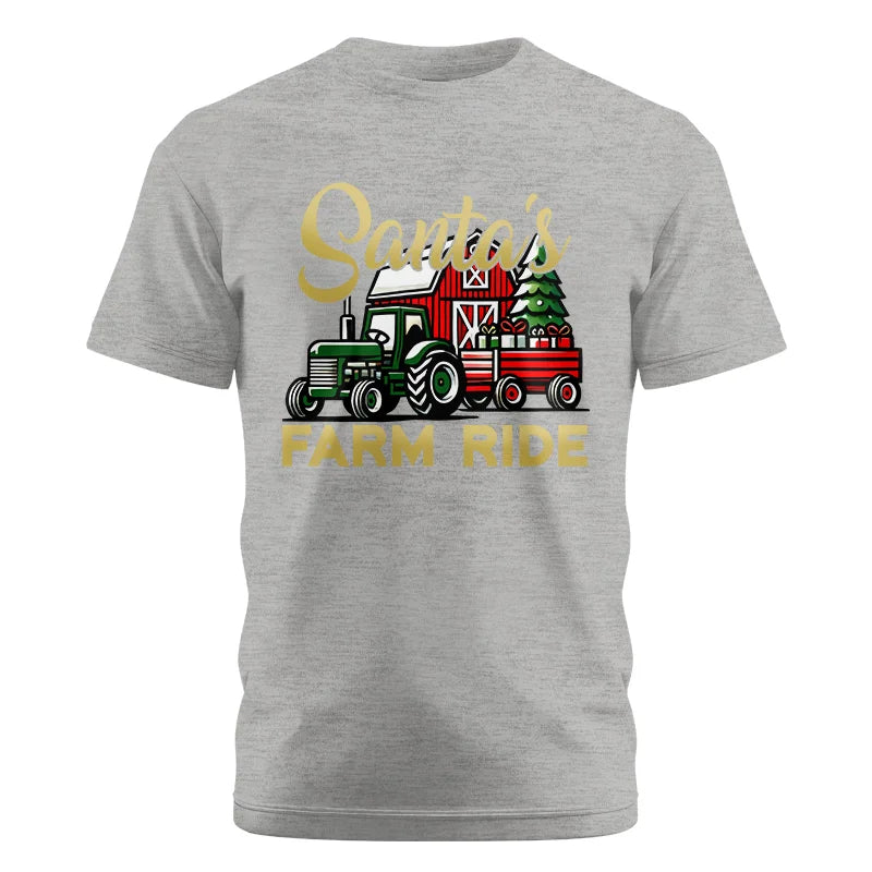 Image of Santa's Farm Ride 2 - Unisex Cotton Crew Tee