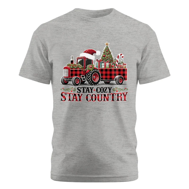 Image of Stay Cozy Stay Country - Unisex Cotton Crew Tee