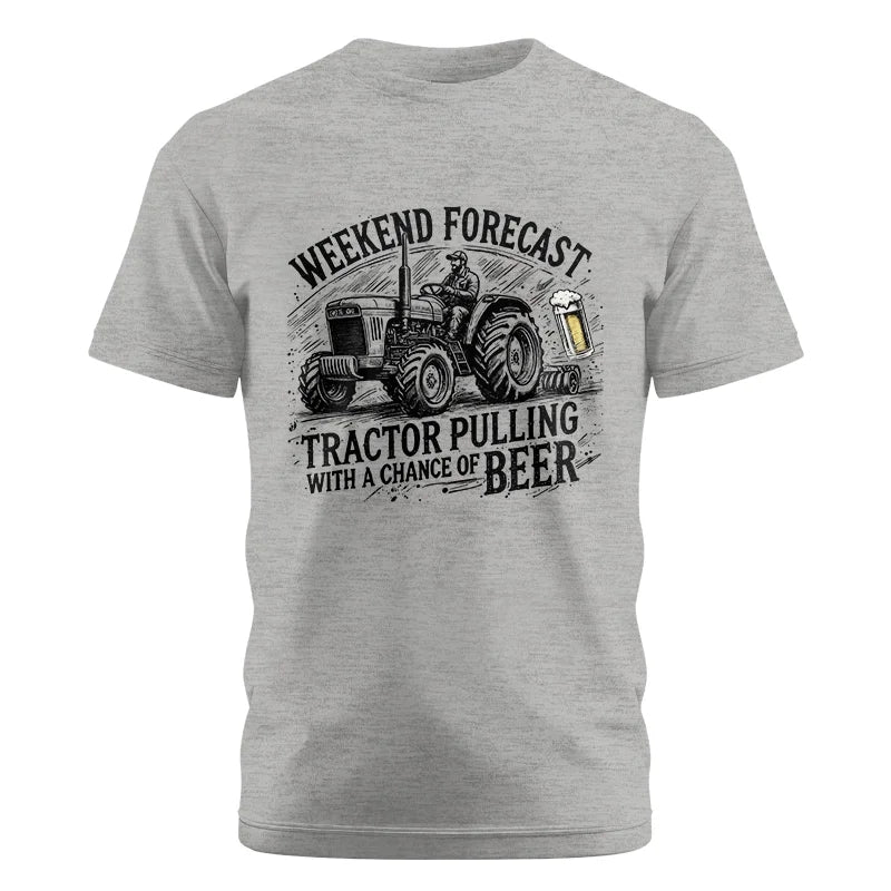 Image of Tractor With A Chance Of Beer - Unisex Cotton Crew Tee