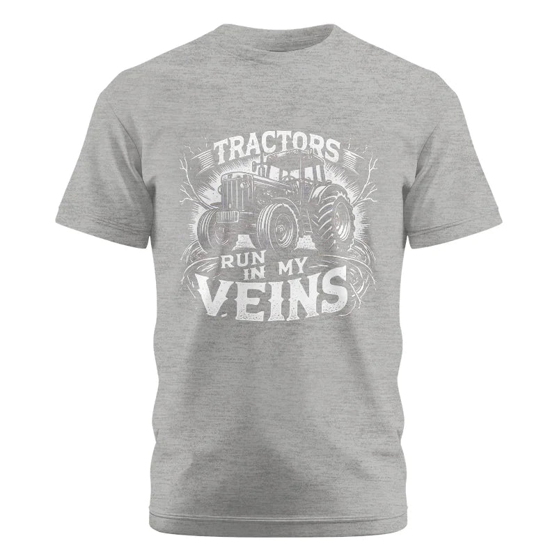 Image of Tractors Run In My Veins - Unisex Cotton Crew Tee