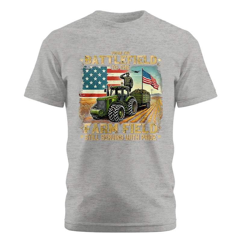 Veteran Farmer From The Battlefield To The Farm Field 2 - Unisex Cotton Crew Tee