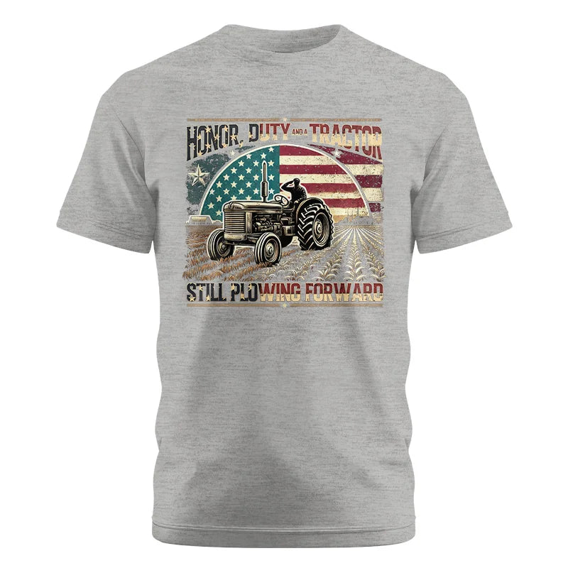 Veteran Farmer Honor Duty And A Tractor 1 - Unisex Cotton Crew Tee