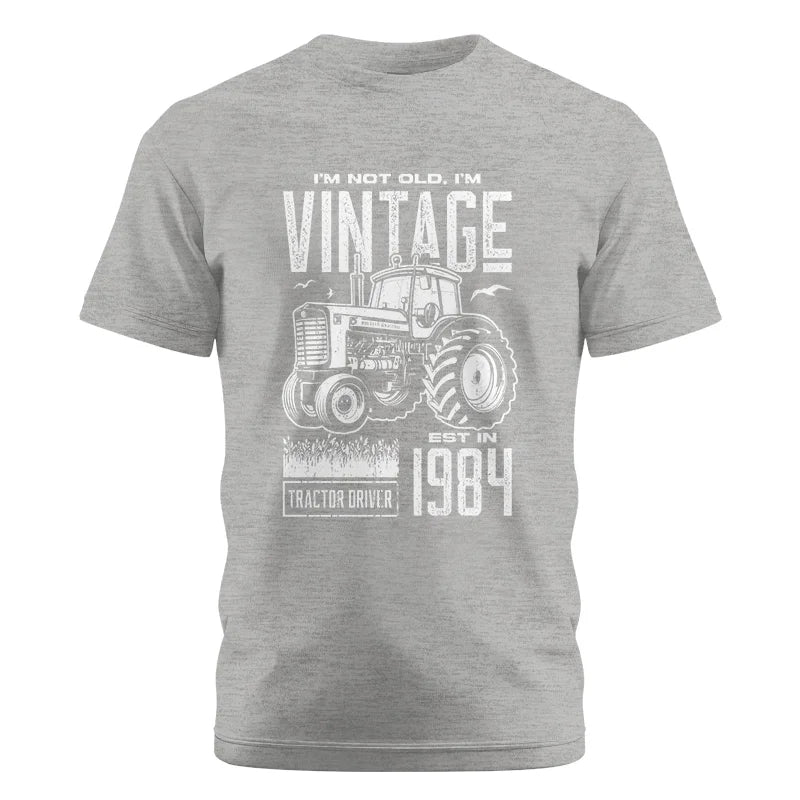 Vintage Tractor Farmer Birthday Born In 1984 2 - Unisex Cotton Crew Tee