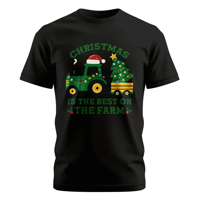 Christmas Is The Best On The Farm - Unisex Cotton Crew Tee