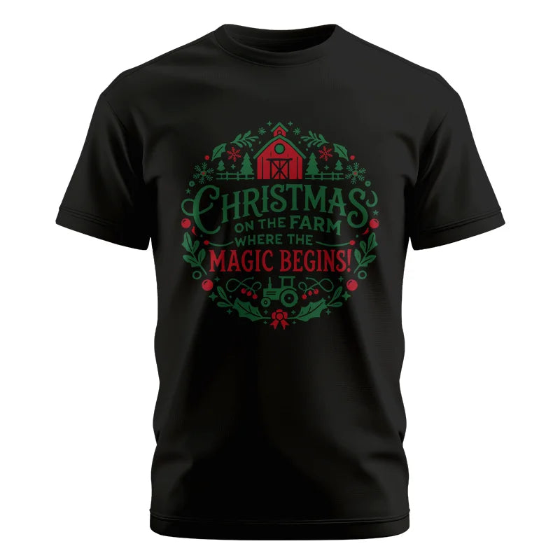 Christmas on the Farm Where the Magic Begins! 2 - Unisex Cotton Crew Tee