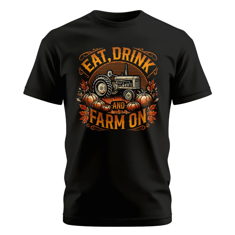 Image of Eat Drink and Farm On 2 - Unisex Cotton Crew Tee