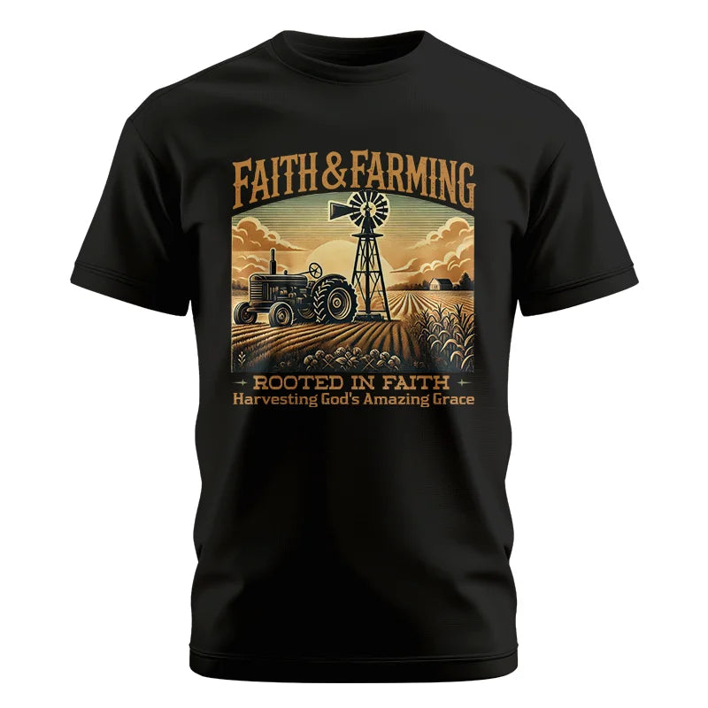 Image of Faith And Farming 3 - Unisex Cotton Crew Tee