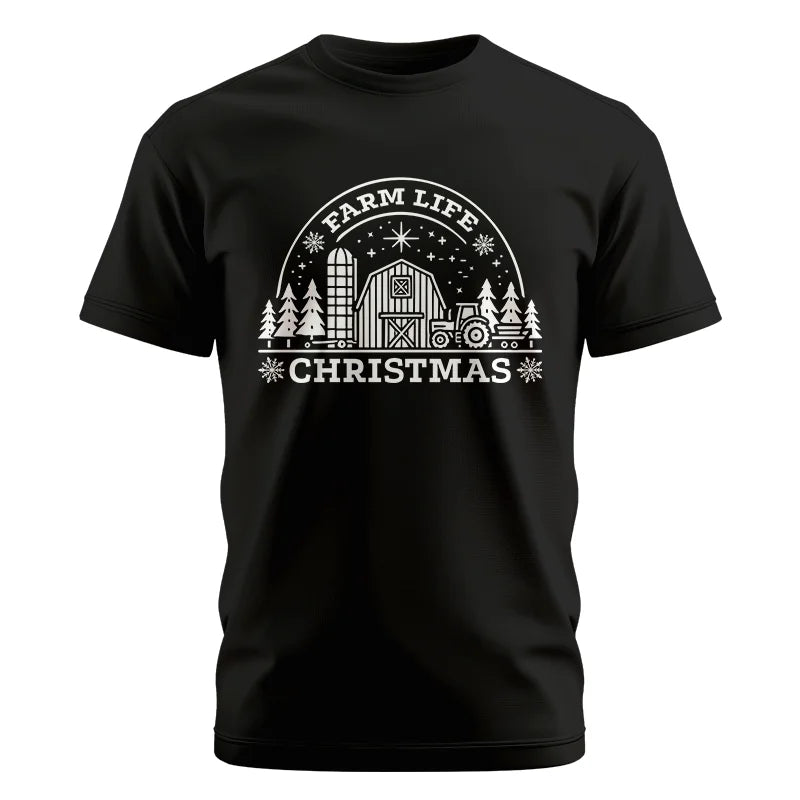 Image of Farm Life Christmas 4 - Unisex Cotton Crew Tee