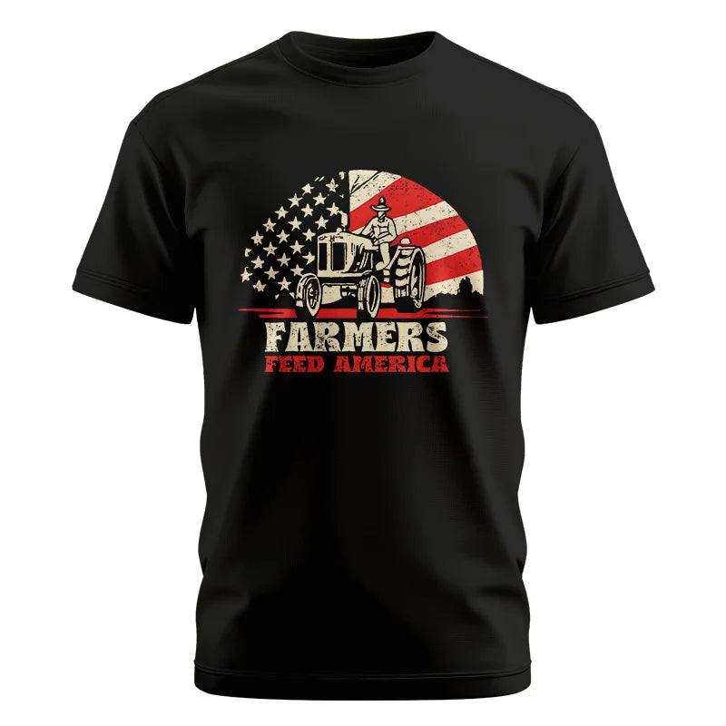 Farmers Feed America Support Farmers - Unisex Cotton Crew Tee