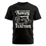 Funny Farmer Therapy Vintage Tractor Lover - Unisex Cotton Crew Tee