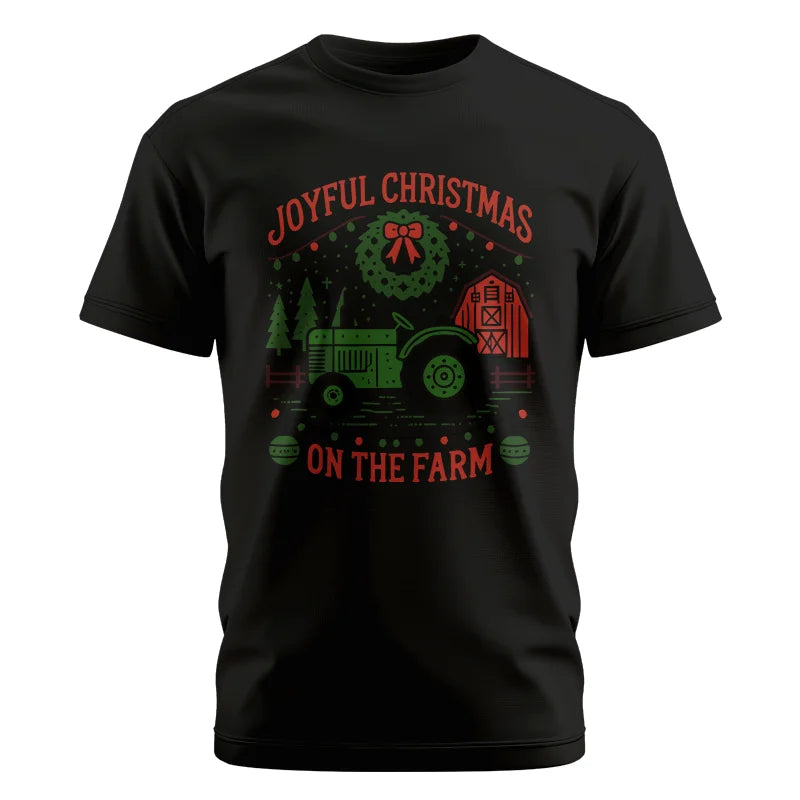 Image of Joyful Christmas On The Farm 3 - Unisex Cotton Crew Tee