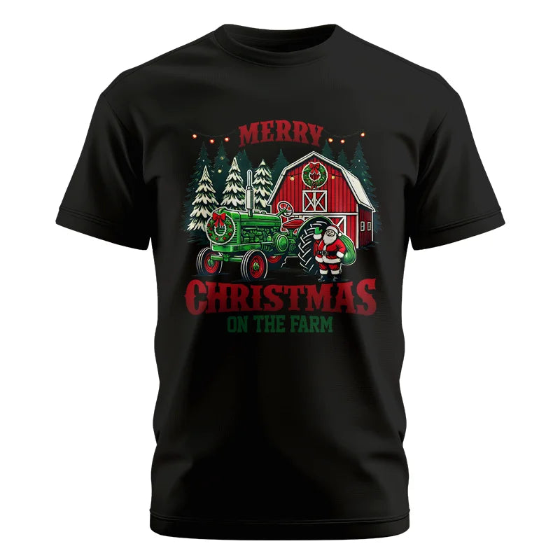 Image of Merry Christmas On The Farm 3 - Unisex Cotton Crew Tee