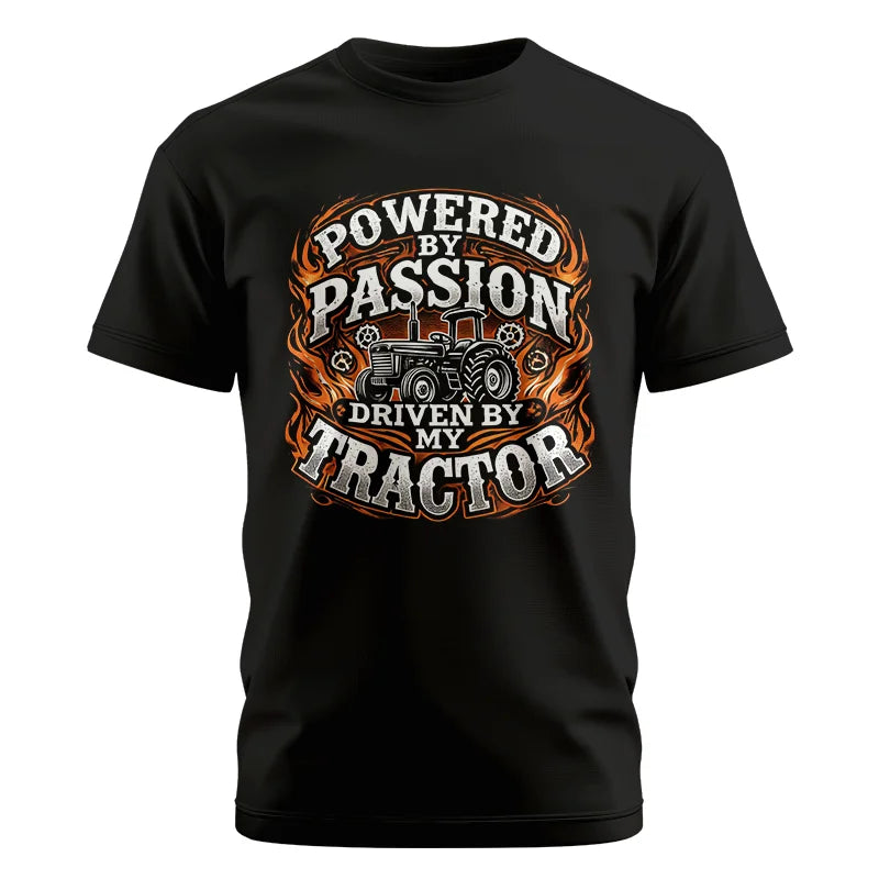 Image of Powered By Passion Driven By My Tractor 5 - Unisex Cotton Crew Tee