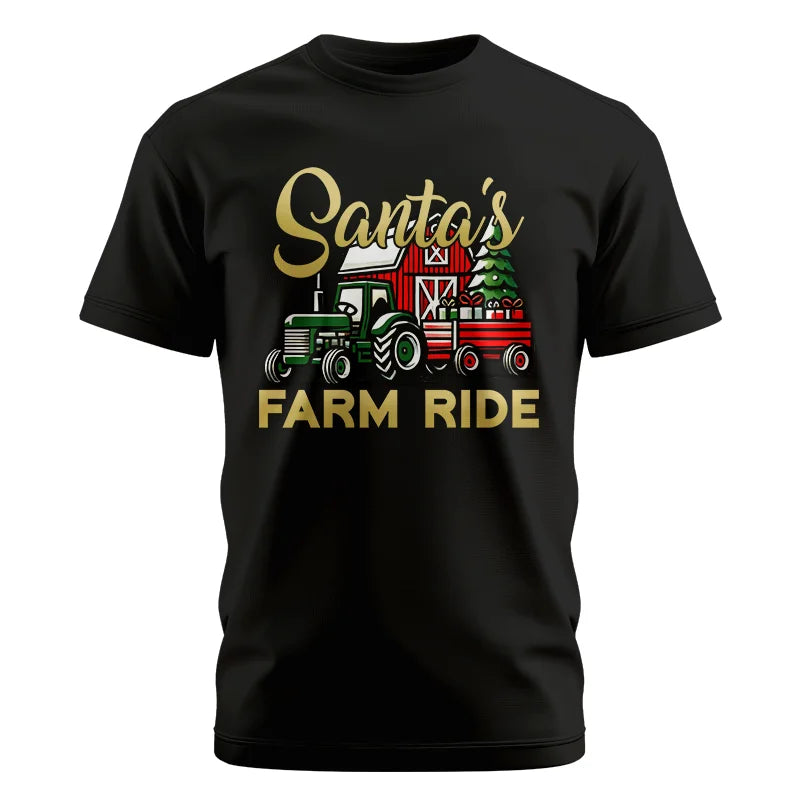 Image of Santa's Farm Ride 2 - Unisex Cotton Crew Tee