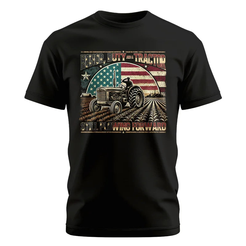 Veteran Farmer Honor Duty And A Tractor 1 - Unisex Cotton Crew Tee