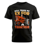 Will Trade My Ex For Tractor - Unisex Cotton Crew Tee