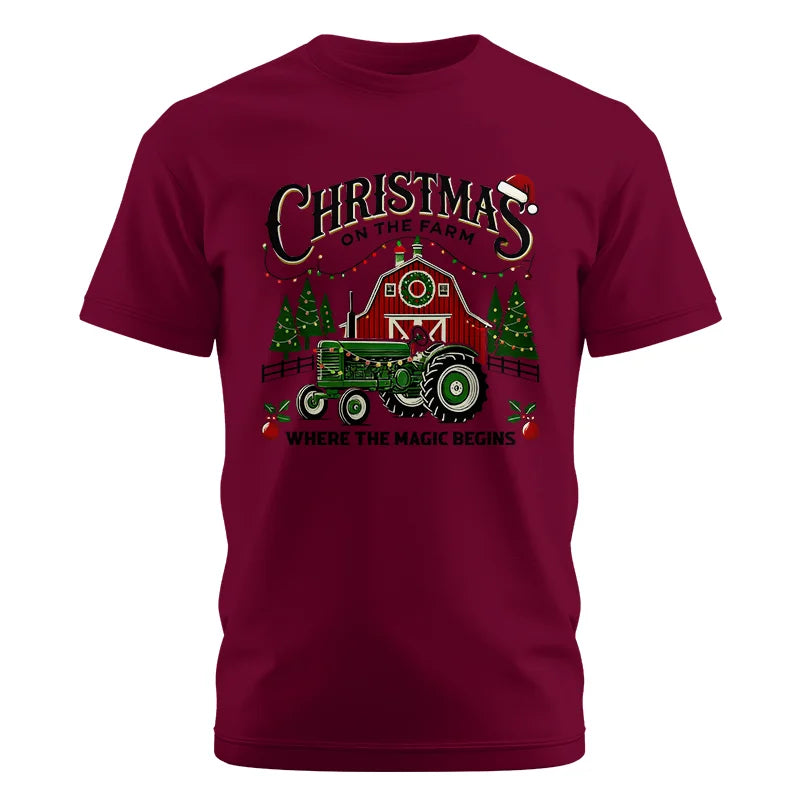 Christmas on the Farm Where the Magic Begins! 5 - Unisex Cotton Crew Tee