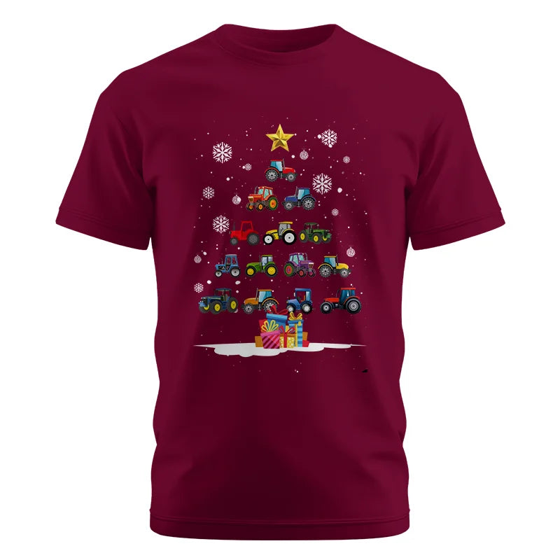 Christmas Tractor Tree - Unisex Cotton Crew Tee