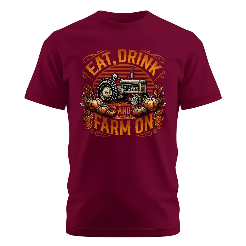 Image of Eat Drink and Farm On 2 - Unisex Cotton Crew Tee