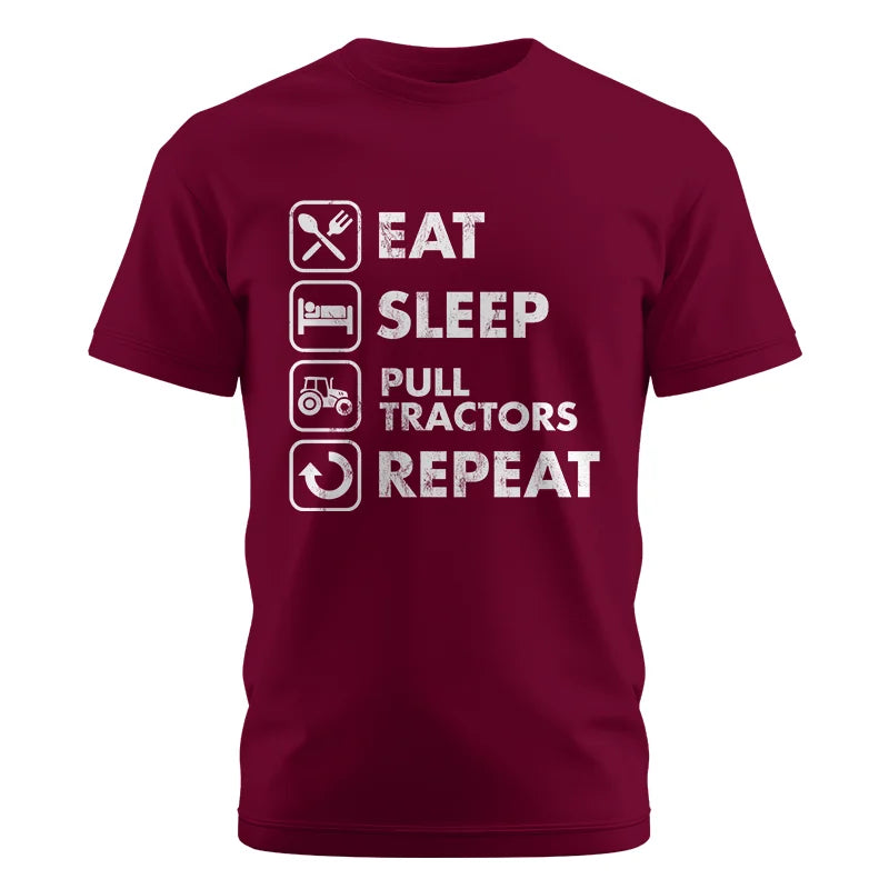 Image of Eat Sleep Pull Tractors Repeat - Unisex Cotton Crew Tee