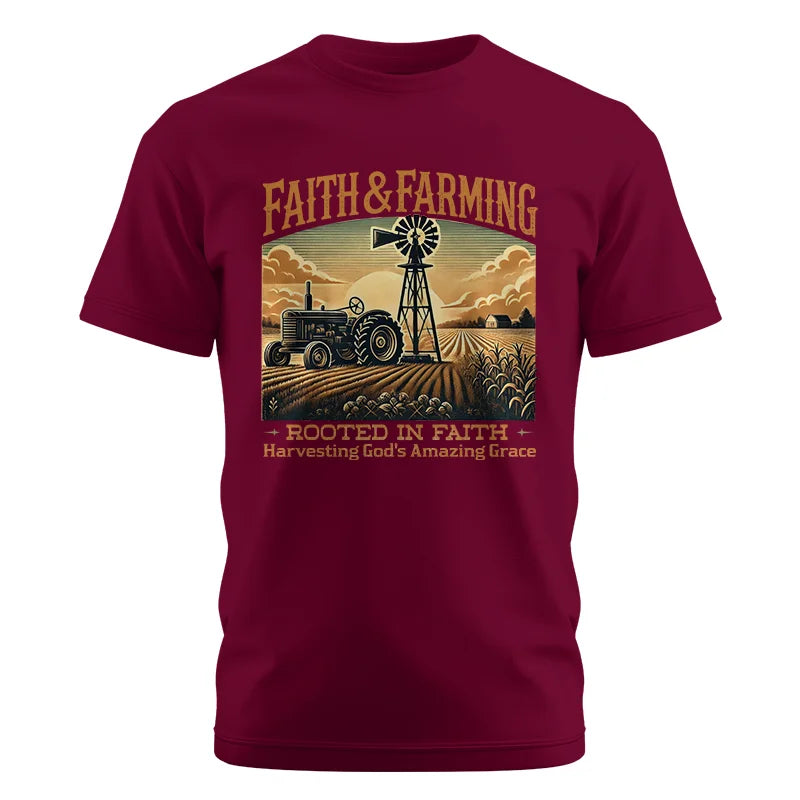 Image of Faith And Farming 3 - Unisex Cotton Crew Tee