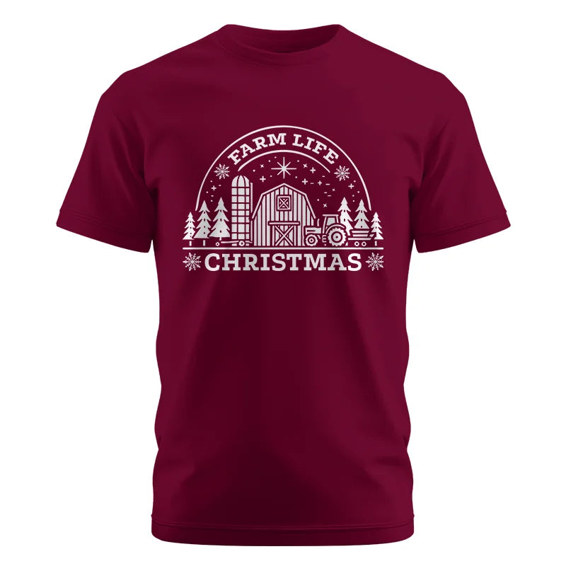 Image of Farm Life Christmas 4 - Unisex Cotton Crew Tee