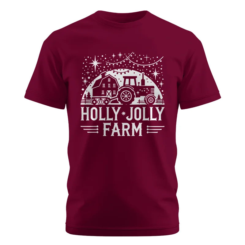 Image of Holly Jolly Farm 2 - Unisex Cotton Crew Tee