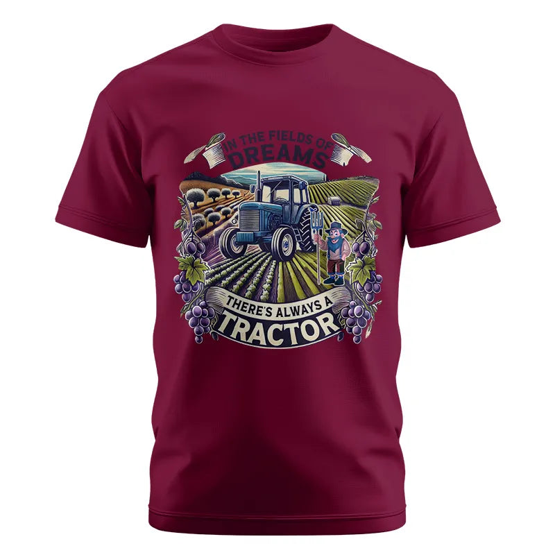 In The Fields Of Dreams There's Always A Tractor 1 - Unisex Cotton Crew Tee