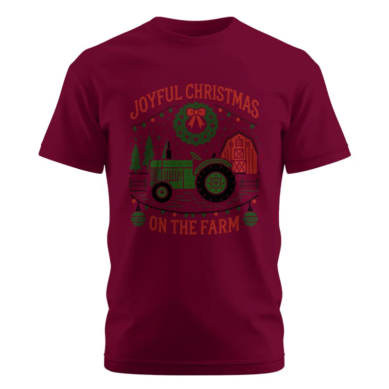 Image of Joyful Christmas On The Farm 3 - Unisex Cotton Crew Tee