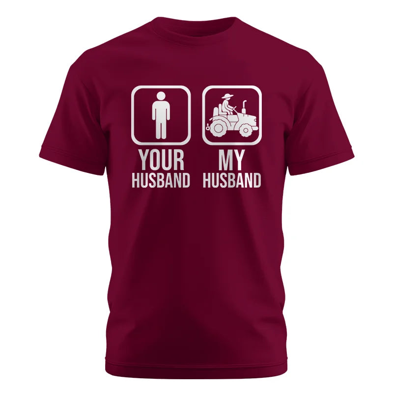 My Husband Is Cooler Than Yours Funny Farm Tractor 1 - Unisex Cotton Crew Tee