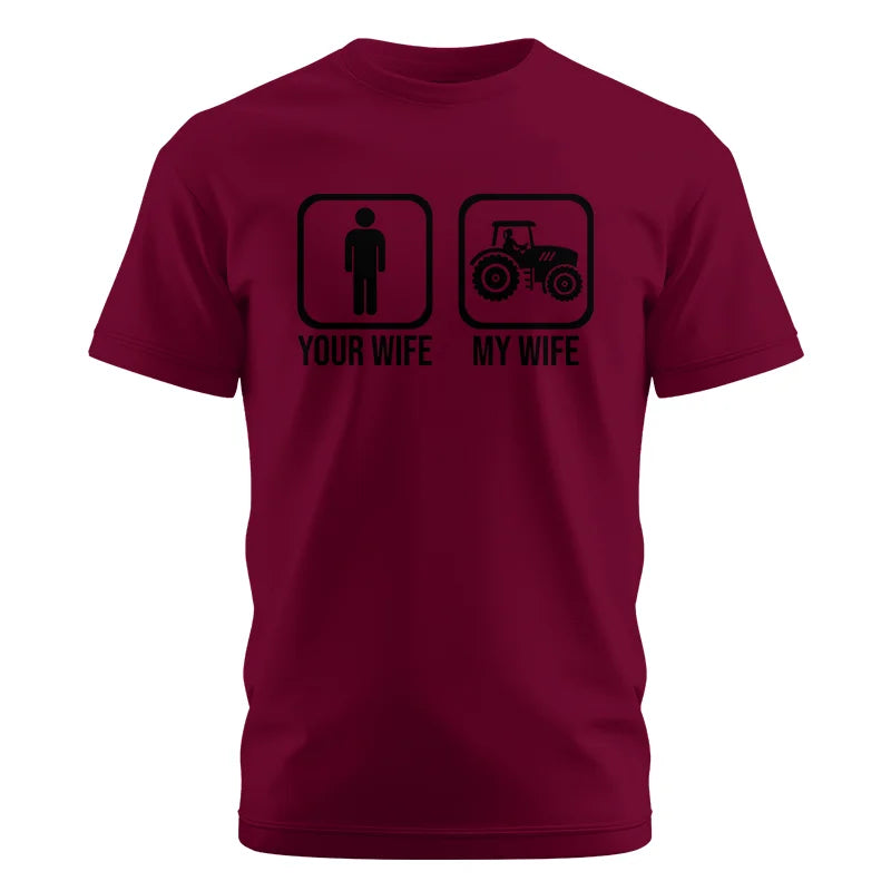 Image of My Wife Is Cooler Than Yours Funny Farm Tractor 2 - Unisex Cotton Crew Tee